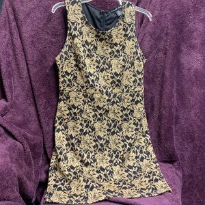 Cardalite Petite Black and Gold Sequence,  Lace Dress PLX